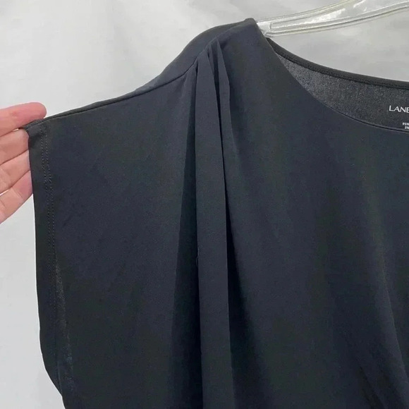 Lane Bryant Black Polyester Top 22/24 Short Sleeves - Picture 7 of 8